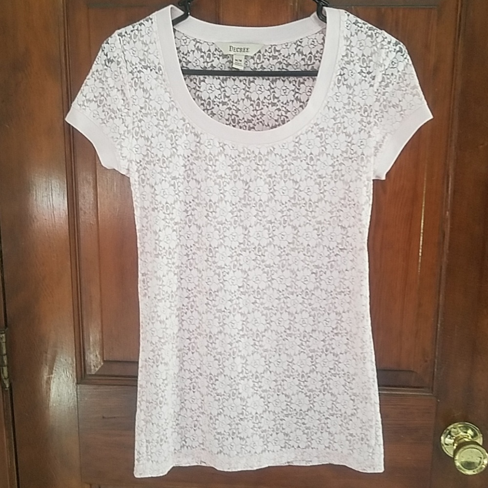 womens lace scoop neck shirt